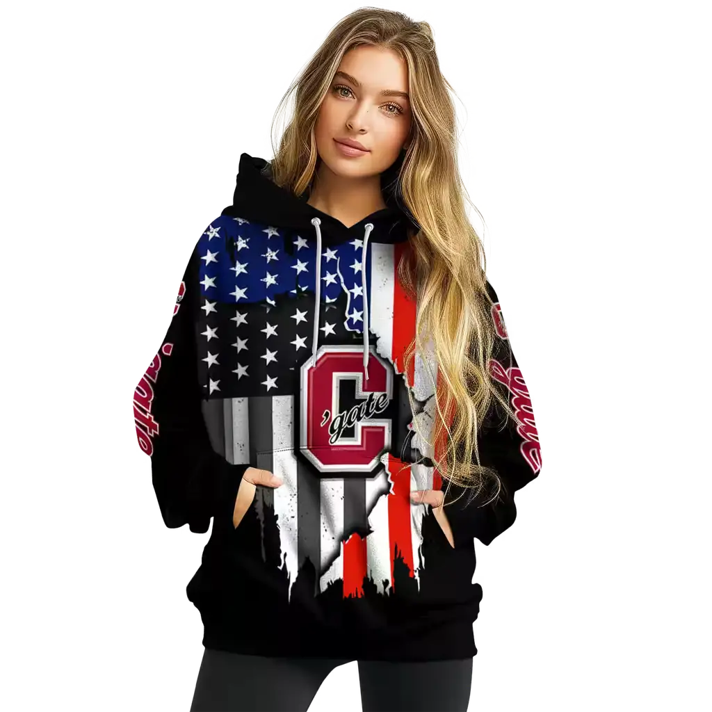 colgate raiders american pride black hoodie high quality colgate raiders american pride black hoodie high quality