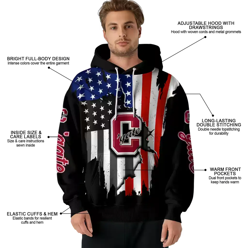 colgate raiders american pride black hoodie latest model colgate raiders american pride black hoodie latest model
